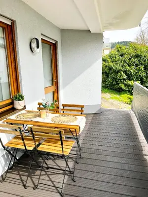 Ein Balkon oder eine Terrasse in der Unterkunft JUPAS - Premium Apartments Trier