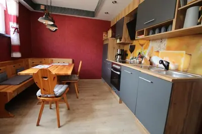 Küche/Küchenzeile in der Unterkunft NEU! 3 Sterne Ferienwohnung Loreley DTV Klassifizierung