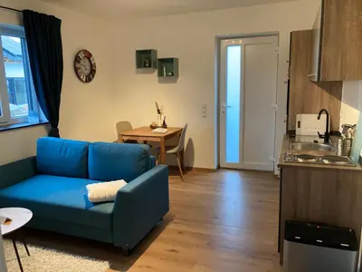 Küche/Küchenzeile in der Unterkunft Ferienwohnung Am Hochkelberg