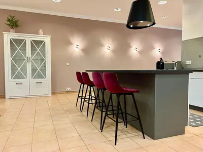 Küche/Küchenzeile in der Unterkunft VonMos City Apartments