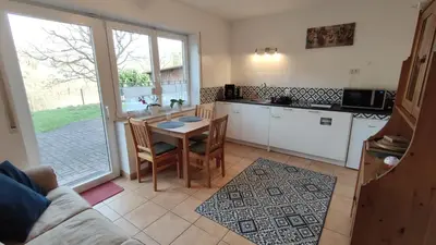Küche/Küchenzeile in der Unterkunft Ferienwohnung im Moselland