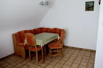 Ein Sitzbereich in der Unterkunft Haus Brückenblick