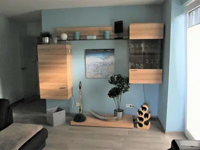 Ein Sitzbereich in der Unterkunft Ferienwohnung im Kirschfeld - 5*