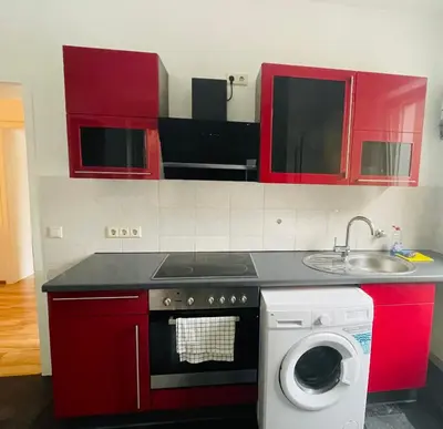 Küche/Küchenzeile in der Unterkunft Monteurs-Wohnung an der Festung Ehrenbreitstein