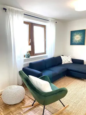 Ein Sitzbereich in der Unterkunft NEU!!! Moselbleibe Ferienhaus 1903