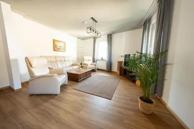 Ein Sitzbereich in der Unterkunft Ferienhaus Sonni