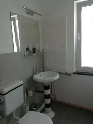 Ein Badezimmer in der Unterkunft Gästehaus Fuchsröhre