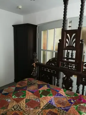 Ein Bett oder Betten in einem Zimmer der Unterkunft Gästehaus Fuchsröhre