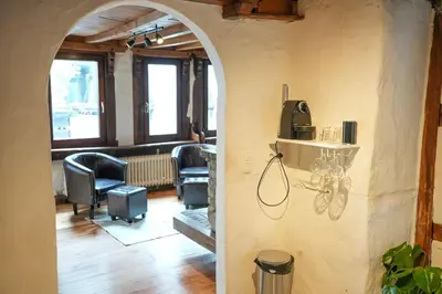 Grundriss der Unterkunft Charmante Fachwerk Wohnung mit Terrasse in der Altstadt