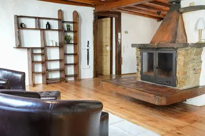Ein Sitzbereich in der Unterkunft Charmante Fachwerk Wohnung mit Terrasse in der Altstadt