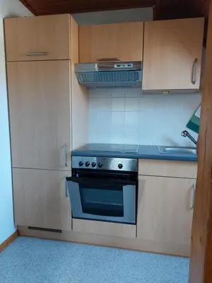 Küche/Küchenzeile in der Unterkunft Dachgeschosswohnung mit Burgblick in Kues