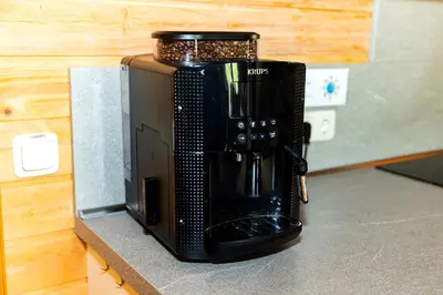 Kaffee-/Teezubehör in der Unterkunft 5 Sterne Ferienhaus Susi mit Kamin, Seeblick und 2 Terrassen