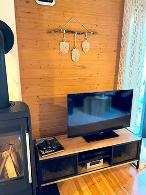 TV/Unterhaltungsangebot in der Unterkunft 5 Sterne Ferienhaus Susi mit Kamin, Seeblick und 2 Terrassen