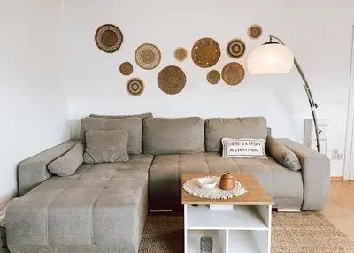 Ein Sitzbereich in der Unterkunft Gemütliche Ferienwohnung für 4 Personen