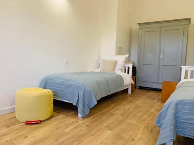 Ein Bett oder Betten in einem Zimmer der Unterkunft Ferienhaus Sonnenaufgang