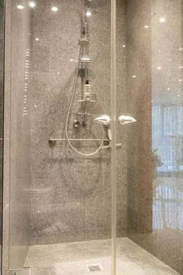 Ein Badezimmer in der Unterkunft Exklusive Stadtoase Design·Wohnung · Panoramablick