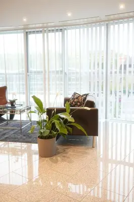 Ein Sitzbereich in der Unterkunft Exklusive Stadtoase Design·Wohnung · Panoramablick