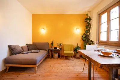 Ein Sitzbereich in der Unterkunft Haus in Spay an der Mosel mit Sauna