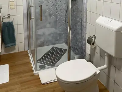 Ein Badezimmer in der Unterkunft Ferienwohnung Osterquelle